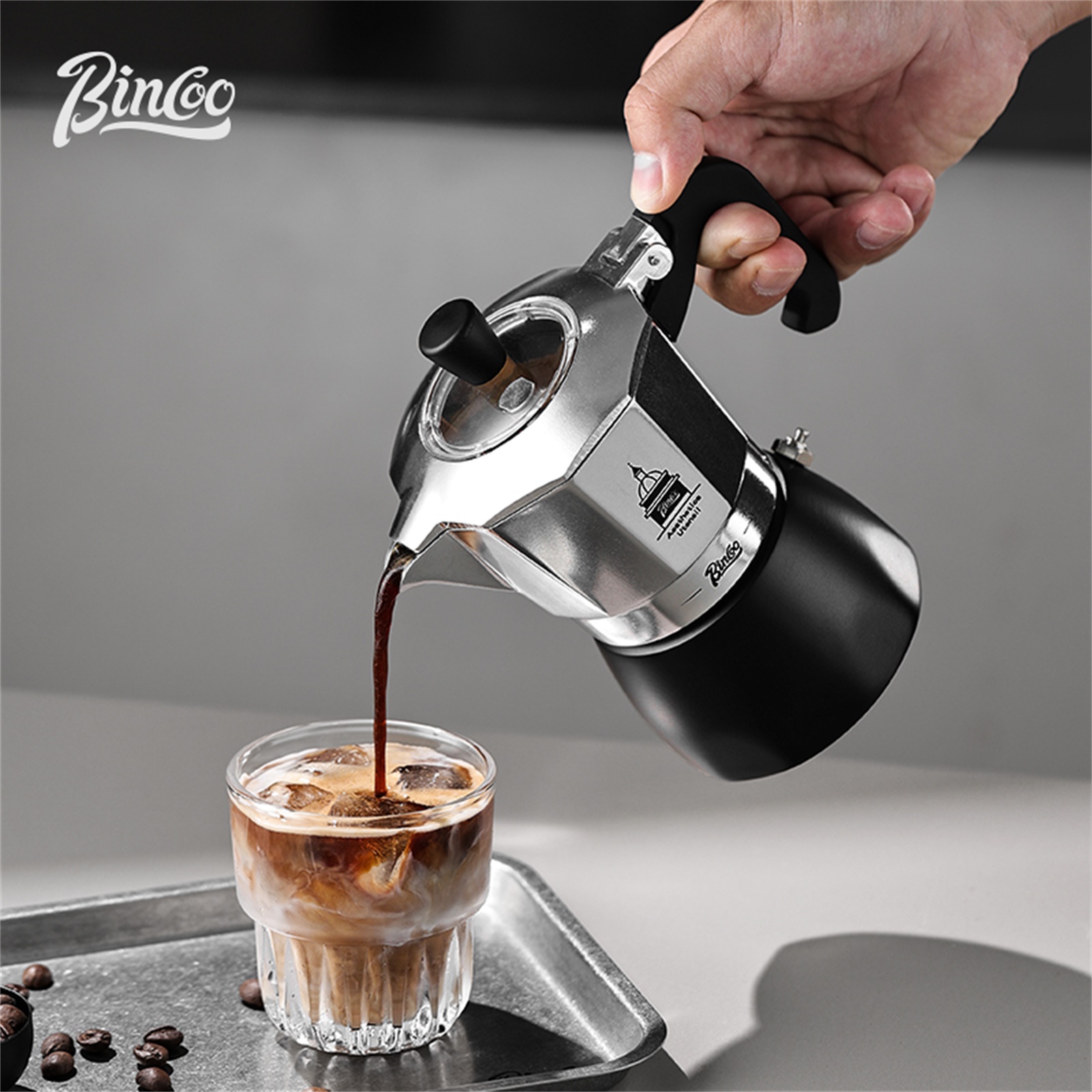 Coffee Equipment Set - BINCOO Moka Pot met dubbele klep,