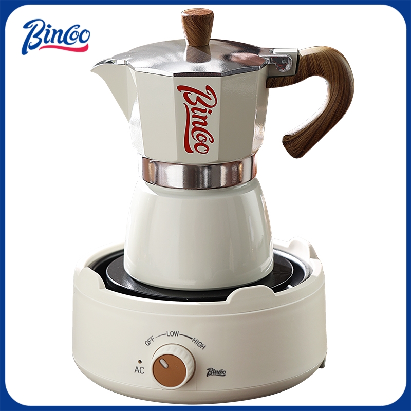 Coffee Equipment Set - Bincoo Moka Pot en Elektrisch Fornuis