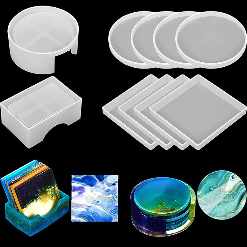 Coffee Equipment Tray - Ronde Vierkante Onderzetter Siliconen Mal Diy