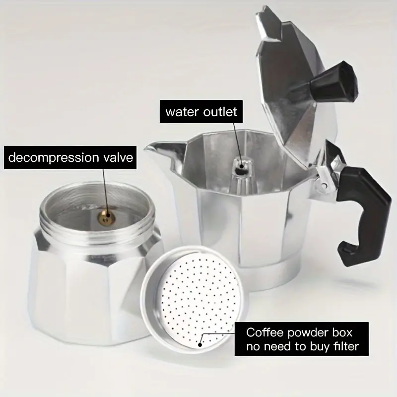 Klassieke aluminium moka pot 5 - Coffee Equipment Set recensie en prijs