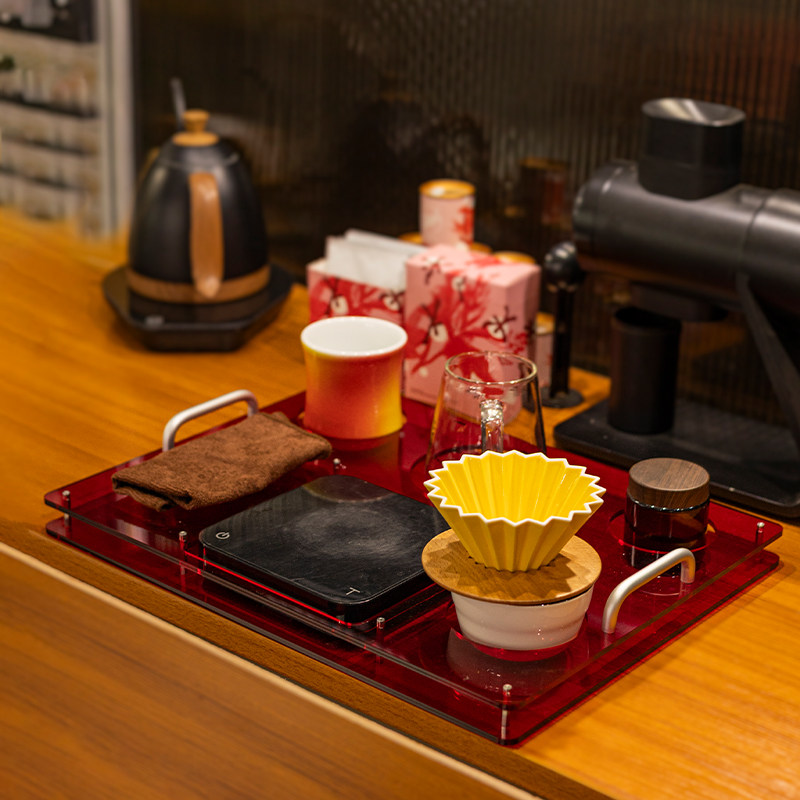 Acryl koffieplateau, gebruikt  - Coffee Equipment Tray recensie en prijs